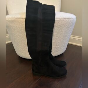 Boohoo Black Over the Knee Boots
